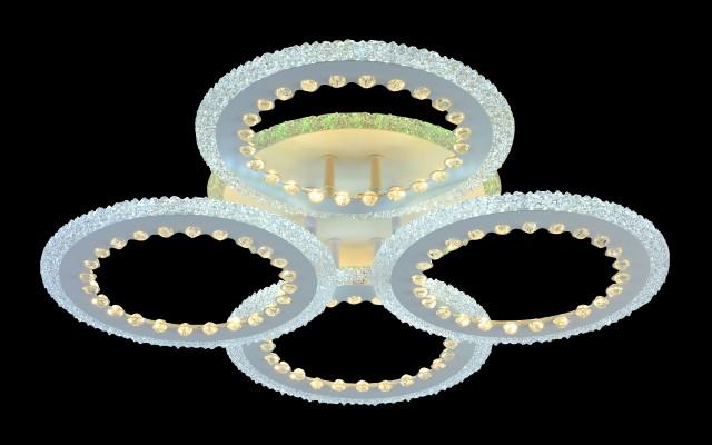 МС-LI8451B/4  WH (RGB) Led 106W+4W 3000K+4000K+6500K диммер (1) светильник потолочный