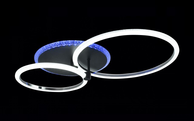 Х20548/1L+1M+1 BK+CR подсветка RGB LED 61W 3000K-4000K-6000K диммер (5) светильник потолочный
