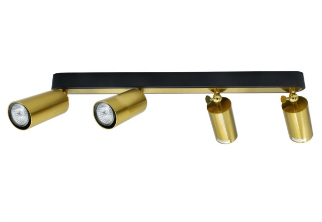Х20644-4 BK+BRASS GU10 (5) светильник потолочный