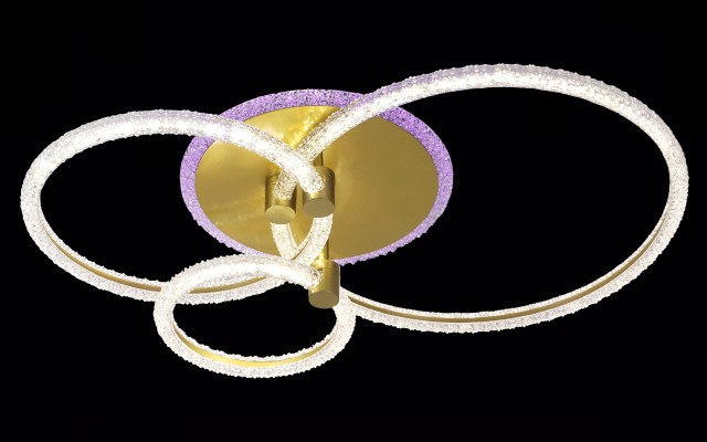 МС-XI3601A/3 MATT FGD (RGB) Led 52W+4W 3000K+4000K+6500K диммер (1) светильник потолочный