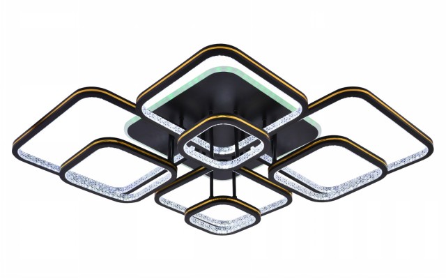МС-DK6013B/8 BK+GOLD STRIP (RGB) Led 180W+8W 3000K+4000K+6500K диммер (1) светильник потолочный
