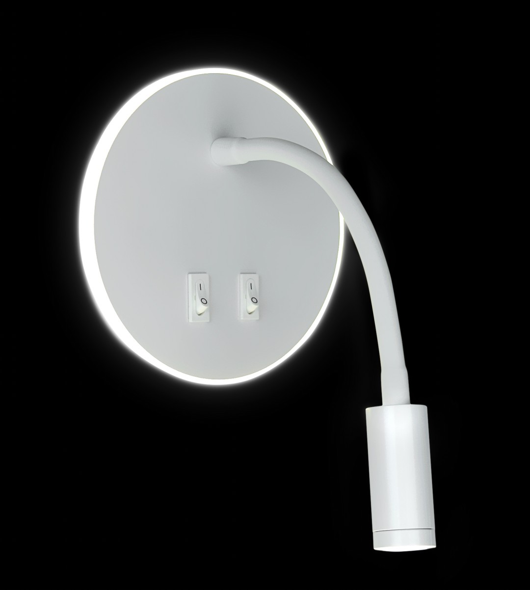KL-RDL046 WH Led 9+3W 4000K Размер: 21*14*13см (40) светильник настенный