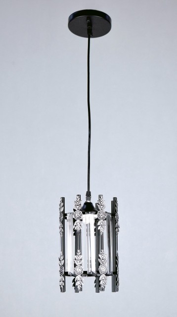 ВР-E1888/1 BK+CR D160*H800мм (10) светильник потолочный