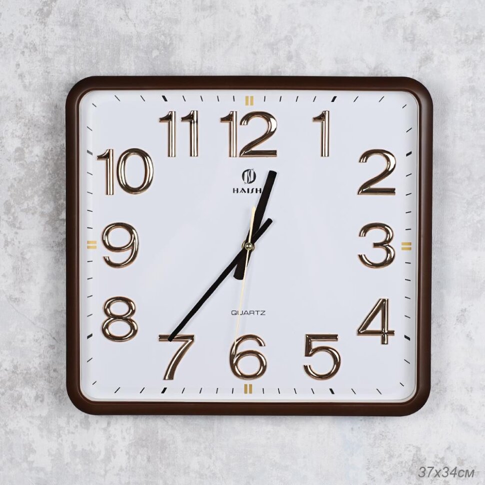 735232 (в уп.12шт.) - Часы настенные 37х34см. / 23 [01111656]