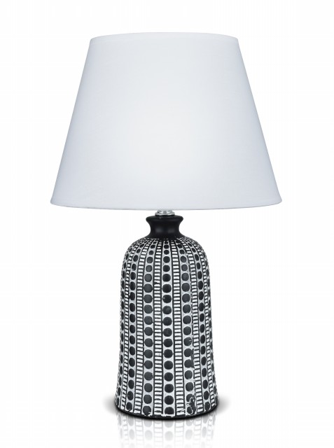 В-HS8399-M black+white shade, размер: 250*250*390мм (12) светильник настольный