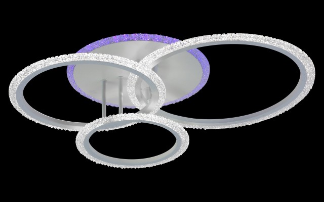 МС-LI8447F/3 WH (RGB) Led 54W+5W 3000K+4000K+6500K диммер (1) светильник потолочный