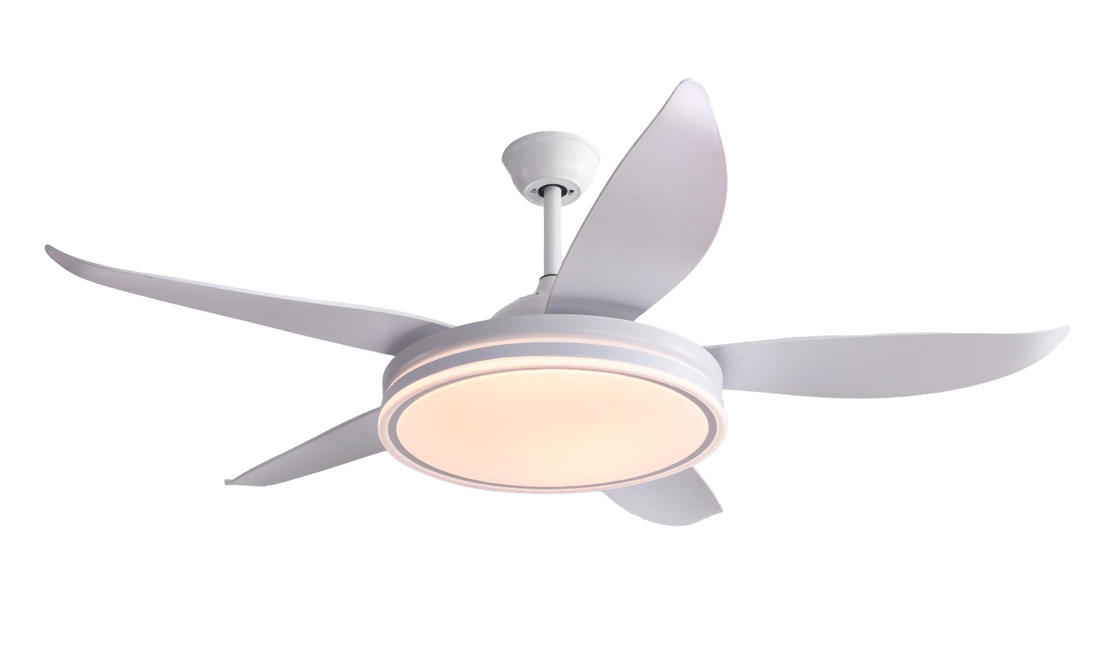 ZY1014-6 White, D132*H45см, мотор медный 40W, 6 скоростей, пульт управления, LED 48W 3 цвета (1) вен