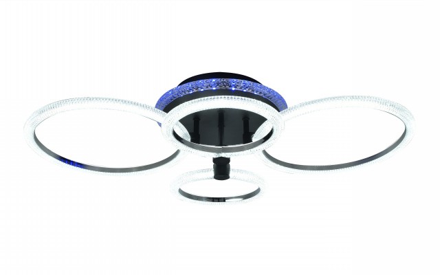Х20548/2+2+1 BK+CR подсветка RGB LED 75W 3000K-4000K-6000K диммер (5) светильник потолочный