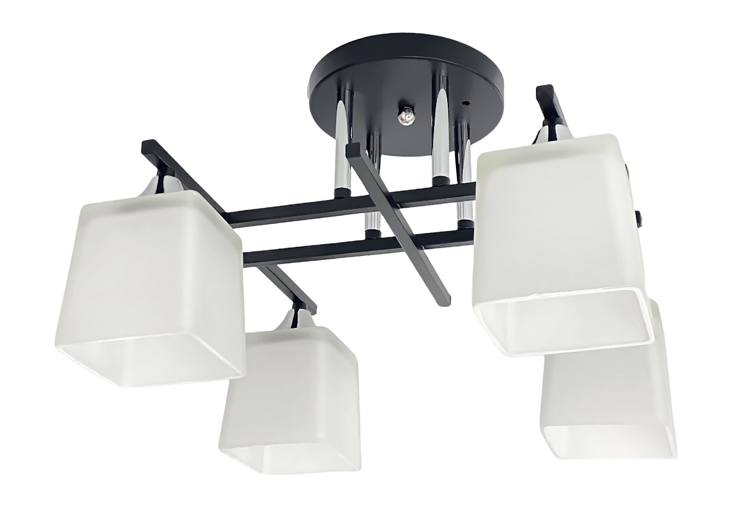 ДС2443B/4 BLK+CR (4) светильник потолочный