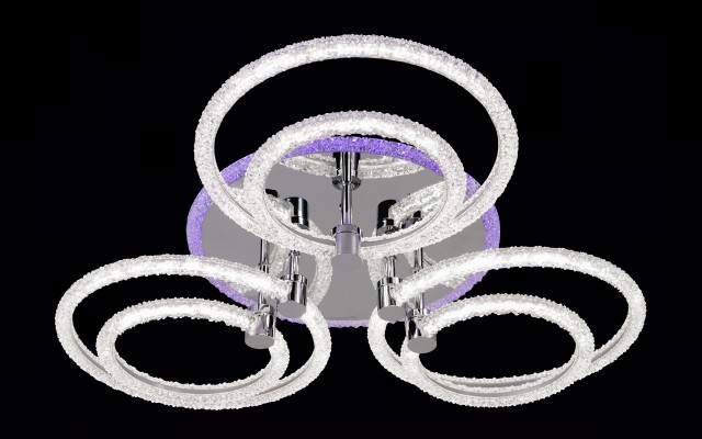 МС-XI3600D/3+3 CR (RGB) Led 83W+5W 3000K+4000K+6500K диммер (1) светильник потолочный