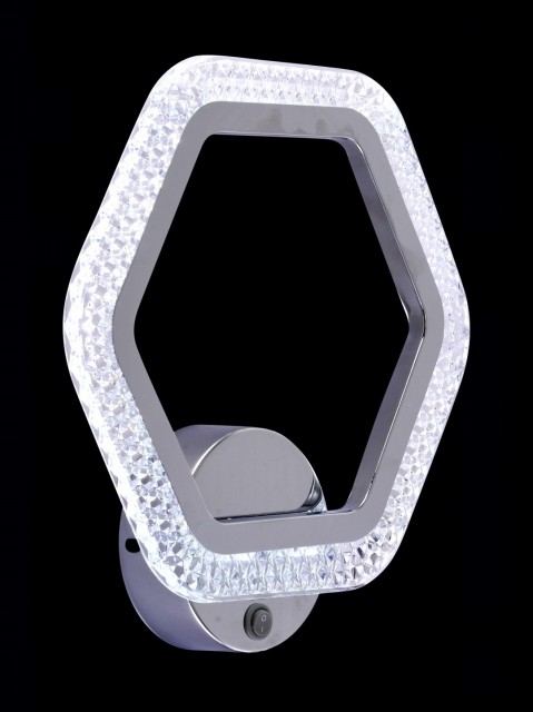 МС-LI8490B/1 CR Led 12W 3000+4000K (10) с выключателем, светильник настенный