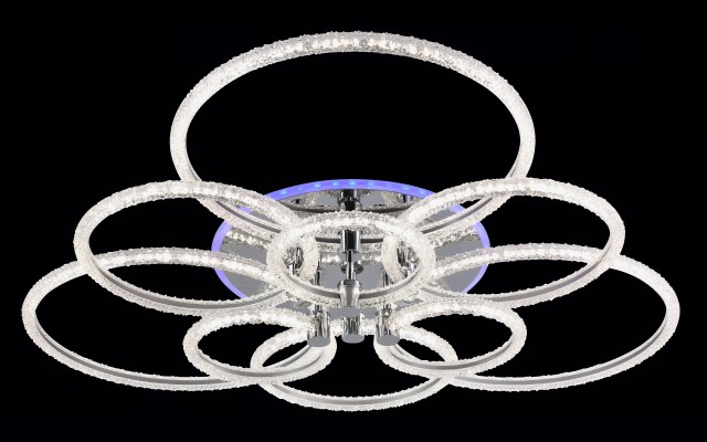 МС-XI3600C/9 CR (RGB) Led 158W+6W 3000K+4000K+6500K диммер (1) светильник потолочный