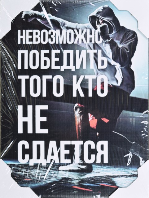 30*40 185 - Мотивационная надпись. Материал: холст синтетический,подрамник МДФ. Упакована в защитную