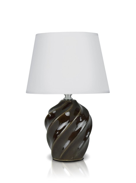 А-LE519 Brown+White абажур, размер: 200*200*300мм (24) светильник настольный