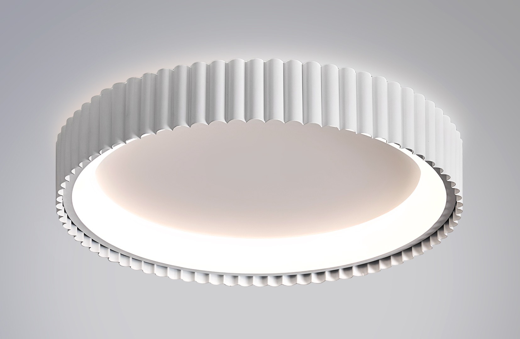 Ч-MK7668-40Y WH Led 80W 3000-7000K диммер, размер: D390*H75мм (1) светильник потолочный