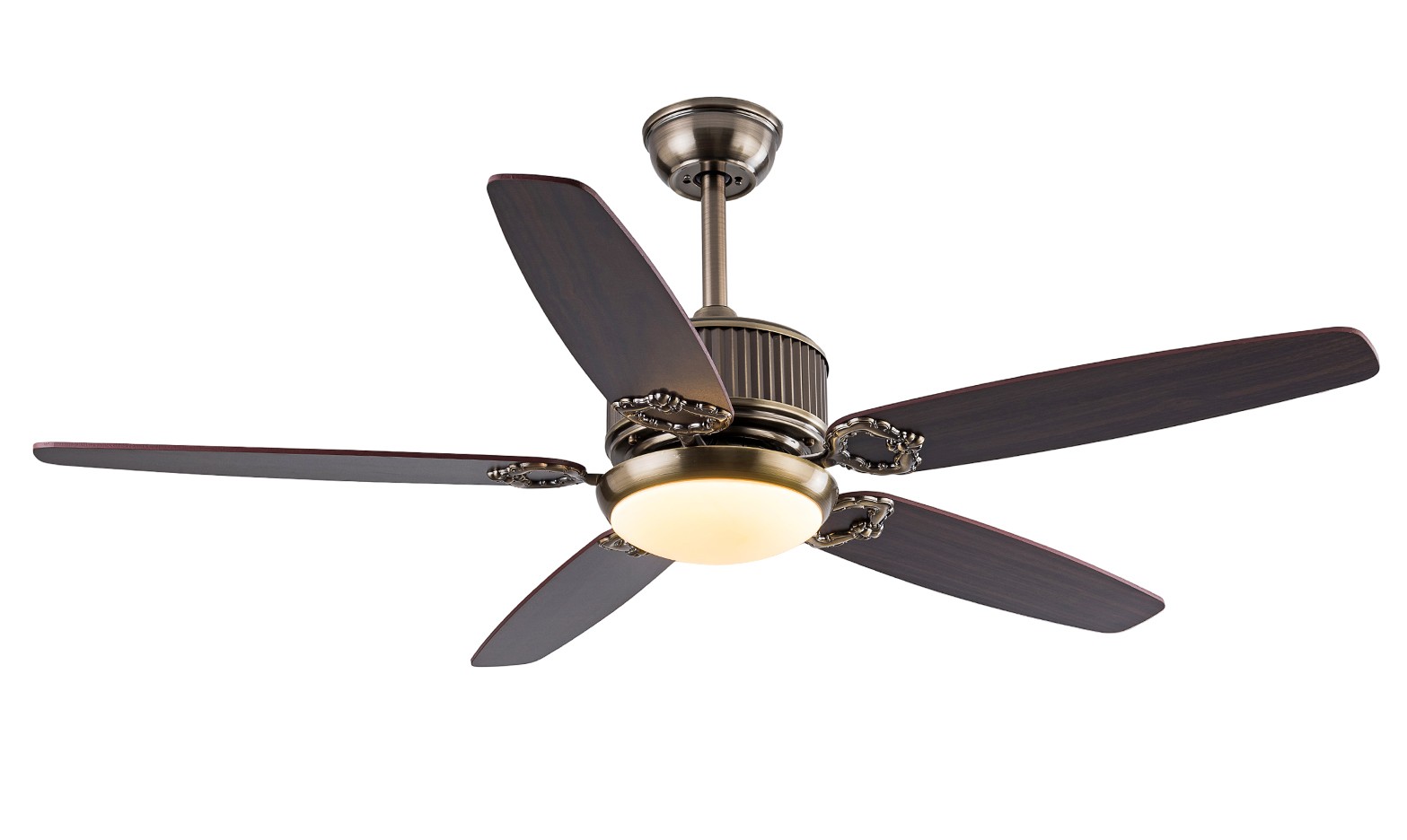 ZY1236-5 Bronze, D132*H45см, мотор медный 35W, 6 скоростей, пульт управления, LED 22W 3 цвета (1) ве